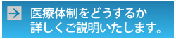 医療体制をどうするか詳しくご説明いたします。