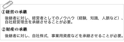 経営の承継・財産の承継